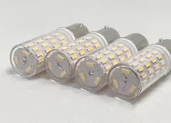 オリジナル 高輝度 高品質 4個 シャンデリア 用 BA15S 口金 LED バルブ 電球 2700k 電球色 12V 24V 兼用 無極性 三菱ふそう キャンター ファイター スーパーグレート UD クオン アトラス コンドル ビックサム 調光対応のサムネイル