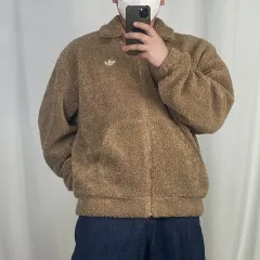 アディダス ブラウン ボア 양털 フリース L 241003