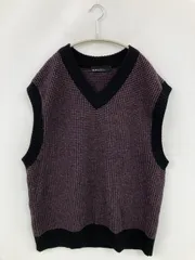 green label relaxing グリーンレーベルリラクシング ベスト L パープル チェック柄 ライン柄