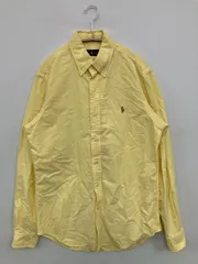 Ralph Lauren ラルフローレン シャツ/ブラウス S イエロー 無地 ワンポイント ブランドロゴ ミドル丈 長袖 ボタンダウン