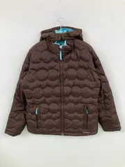 L.L.Bean エルエルビーン ダウンジャケット/コート XL 18 ブラウン ナイロン 無地 キルティング ミドル丈 フードあり フード取り外し可 ジップアップのサムネイル