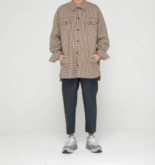 東洋 gold ゴールド ツイル ブロックチェック カーディガン ガウン M 