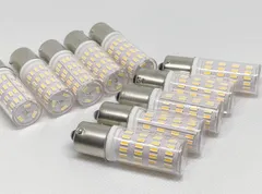 オリジナル 高輝度 高品質 10個 シャンデリア 用 BA15S 口金 LED バルブ 電球 2700k 電球色 12V 24V 兼用 無極性 三菱ふそう キャンター ファイター スーパーグレート UD クオン アトラス コンドル ビックサム 調光対応のサムネイル