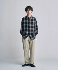 LIDNM】Wool Plaid Western Shirt - メルカリ