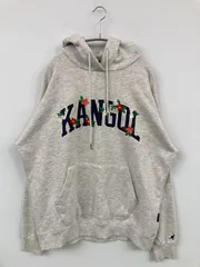 KANGOL カンゴール パーカー M グレー 裏起毛 コットン 前面プリント ブランドロゴ 刺繍 プルオーバー 長袖のサムネイル