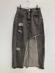 CECIL McBEE セシルマクビー デニムスカート 61-89 ブラック ロング・マキシ丈 タイト