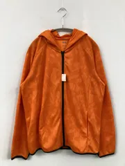 UNIQLO ユニクロ マウンテンパーカー L オレンジ 無地 ワンポイント ミドル丈 フードあり