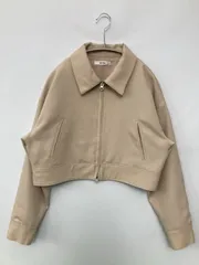 one after another NICE CLAUP ワンアフターアナザーナイスクラップ ブルゾン F ベージュ 無地 ショート丈 フードなし ジップアップのサムネイル