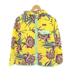 パタゴニア Patagonia 18SS Ks Baggies Jkt キッズバギーズジャケット ナイロン ジップアップ XL 黄色 イエロー 花柄 長袖 フード付き 64232 /YM