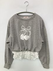 lilLilly リルリリー S/S フリルスウェットパーカー GRAY - メルカリ