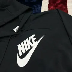 S NIKE オーバーサイズ クロップド フーディー/ブラック