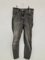 ZARA ザラ デニムパンツ EUR38 グレー フルレングス 無地 スキニー・タイト テーパード レギュラー ヴィンテージ