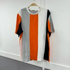 SANDRO(サンドロ) レディース バイカラー スリット 半袖 Tシャツ 100-105サイズ s207のサムネイル