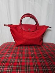 美品 ロンシャン ボストンバッグ 2way オールレザー ネイビー トート