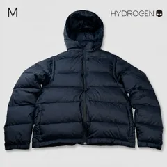 タグ付き未使用 HYDROGEN ハイドロゲン ダウンジャケット M 黒 スカル フード付き 2WAY DEC-0095のサムネイル