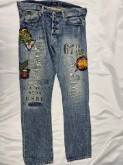 AMIRI パッチワーク デニム パンツ サイズ28 us uk drip - メルカリ