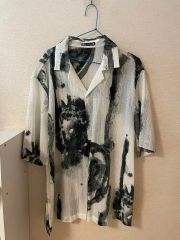 ま*4様 ゲルニカ アート柄 総柄シャツ半袖シャツ モノトーン - メルカリ
