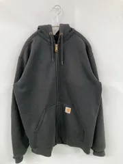 Carhartt カーハート パーカー S ブラック コットン 裏起毛 無地 ワンポイント ブランドロゴ ジップアップ 長袖
