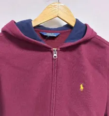 ポロ ワインCOLOR ユニセックス 約起毛裏起毛パーカー ジップUP 95