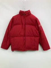 TOMMY JEANS トミージーンズ ダウンジャケット/コート S レッド ナイロン 無地 ワンポイント ブランドロゴ ショート丈 フードあり ジップアップ