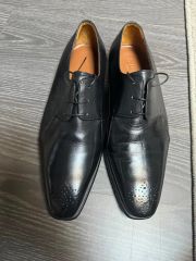 美品！ステファノブランキーニ プレーントゥ メダリオン ネイビー 