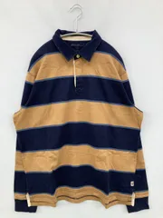 Eddie Bauer エディーバウアー ポロシャツ L ネイビー ボーダー柄 長袖