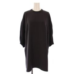エンフォルド　ソフトダブルサテン 立体SLEEVE PULLOVER　ブラック ENFOLD エンフォルド ソフトダブルサテン立体SLEEVE PULLOVER - メルカリ