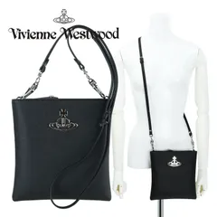 Vivienne Westwood ヴィヴィアンウエストウッド ショルダーバッグ レディース スクワイア スクエア クロスボディバッグ 2way エコレザー ブラック 4304007NU