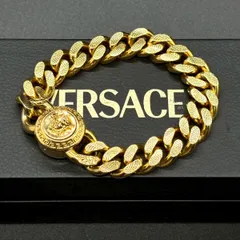 【静かな威圧を纏う】 VERSACE メデューサ チェーンブレスレット 喜平 ギョーシェ彫り ゴールドのサムネイル
