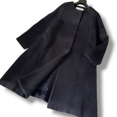 美品 アドーアADORE ルチアーナリバーノーカラーコート カシミヤ混