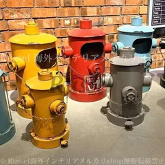 アメリカンレトロガーベージバスケットクリエイティブな足踏み消火栓ゴミ箱のサムネイル