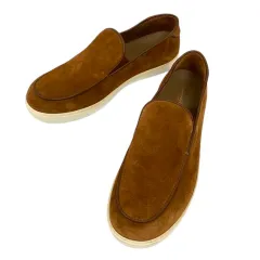 ジャンヴィトロッシ Gianvito Rossi S20090 スニーカー スリッポン シューズ スエード 40 茶 ブラウンのサムネイル