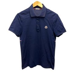 MONCLER ネイビー スリムフィット ポロシャツ M - メルカリ