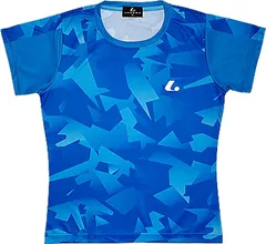 ルーセント LUCENT テニス Ladies ゲームシャツ 襟なし レディース 女性 ウィメンズ ブルー 青色 半袖 Tシャツ トップス ウェア 吸汗速乾 着替え 部活 クラブ サークル  XLH2507 ブルー