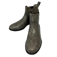エコー ecco ブーツ ショートブーツ サイドゴア ラウンドトゥ ローヒール 無地 マーブル柄 37 23.5～24.0cm位 グレー 灰色