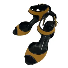 ジュゼッペザノッティデザイン GIUSEPPE ZANOTTI DESIGN サンダル アンクルベルト ピンヒール 35 茶 キャメルのサムネイル