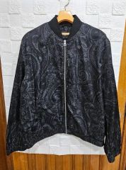 ZARA XL 北欧神話 ギリシャ 白馬 絵画 唐草 総柄 白黒 MA-1 - メルカリ