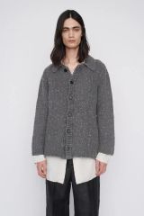 crepuscule Mohair polo cardigan L. GRAY - メルカリ