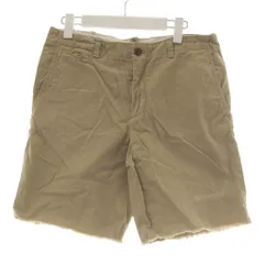 ポロ バイ ラルフローレン Polo by Ralph Lauren パンツ 20 ベージュ ショート ハーフ フリンジヘム ダメージ加工 /AU