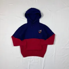 80s POLO RALPH LAUREN (ポロラルフローレン) サイド スキー パッチ ロゴ フード ニット
