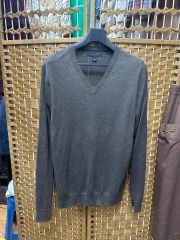 ダークグリーン Vネック ニットセーター カシミアセーター 伊勢丹 