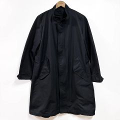 ローブドシャンブルコムデギャルソン ステンカラーコート 比翼 オールド品 黒 ローブドシャンブルコムデギャルソン ステンカラーコート 比翼