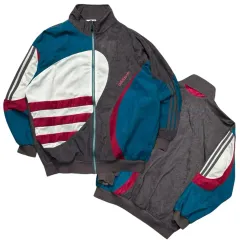80s adidas 必須アイテム オーバーサイズ ツアーベルベット ジャージ M