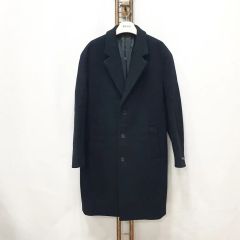 ユニクロ ウールカシミヤチェスターコート ネイビー Mサイズ - メルカリ