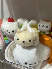 希少】にゃんにゃんにゃんこ クレープ マスコット ぬいぐるみ カバヤ食