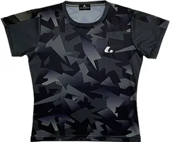 ルーセント LUCENT テニス Ladies ゲームシャツ 襟なし レディース 女性 ウィメンズ ブラック 黒色 半袖 Tシャツ トップス ウェア 吸汗速乾 着替え 部活 クラブ サークル  XLH2509 ブラック