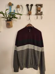 正規品) DAKS ウール ジップアップ 防風 ゴルフニットTシャツのサムネイル