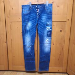 Bamiki　DSQUARED2 カラフルダメージ　デニムパンツ Bamiki様専用 DSQUARED2 カラフルダメージ デニムパンツ - メルカリ