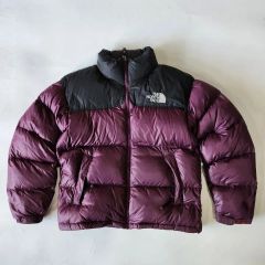 THE NORTH FACE ダウンジャケット 刺繍ロゴ パープル S 0712 - メルカリ