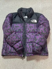 THE NORTH FACE ザノースフェイス ヌプシ ヒョウ柄 レオパード PURPLE パープル xlのサムネイル